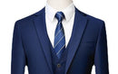 Fashion 3-piece Formal Set Blue Business Wedding Men's Slim Fit Suit Set