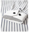 White Button Neck Striped All Cotton Long Sleeved Shirt Fashion Business Casual Contrast Color Contrast Men's Shirt