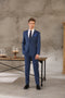 Shenzhen Customized High-quality Wool and Cashmere Business Office Slim-fit Pure Blue Suit Three-piece Suit