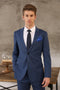 Shenzhen Customized High-quality Wool and Cashmere Business Office Slim-fit Pure Blue Suit Three-piece Suit