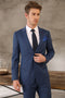 Shenzhen Customized High-quality Wool and Cashmere Business Office Slim-fit Pure Blue Suit Three-piece Suit