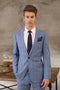 Shenzhen High Quality Wool Cashmere Business Casual Light Blue Suit Three-piece Suit