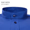 Shirt Men's Short Sleeve Business Casual Slim Fit Cotton Korean Fashion Solid Summer Shirt Chinese Style Men's Wear