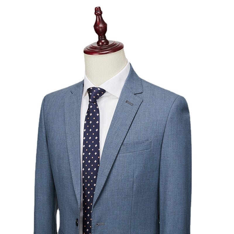 Single Breasted Suit Set for Men's High-end Wool Business Dress Groom's Wedding Dress Men's Suit