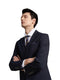 Slim Korean Casual British Lattice Bridegroom's Suit for Men