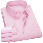Solid Color Professional Business Slim Fitting Casual Long Sleeved Men's Clothing Shirt