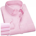 Solid Color Professional Business Slim Fitting Casual Long Sleeved Men's Clothing Shirt