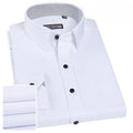 Solid Color Professional Business Slim Fitting Casual Long Sleeved Men's Clothing Shirt