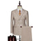 Solid Elegant Long Sleeve Slim Fit Double Breasted Two Piece Business Set