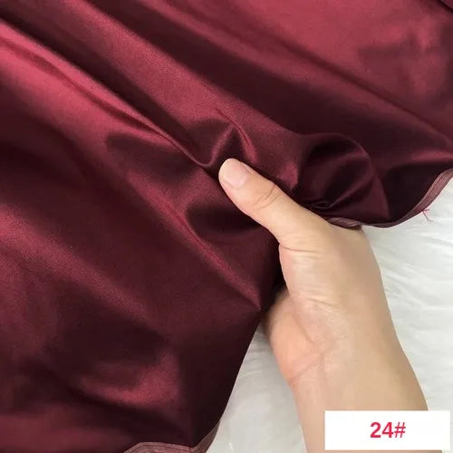 Solid Color Silk Double Palace Fabric Stiff Mulberry Silk Double Palace Fabric Dyed Yarn Double Palace Fabric Silk Clothing