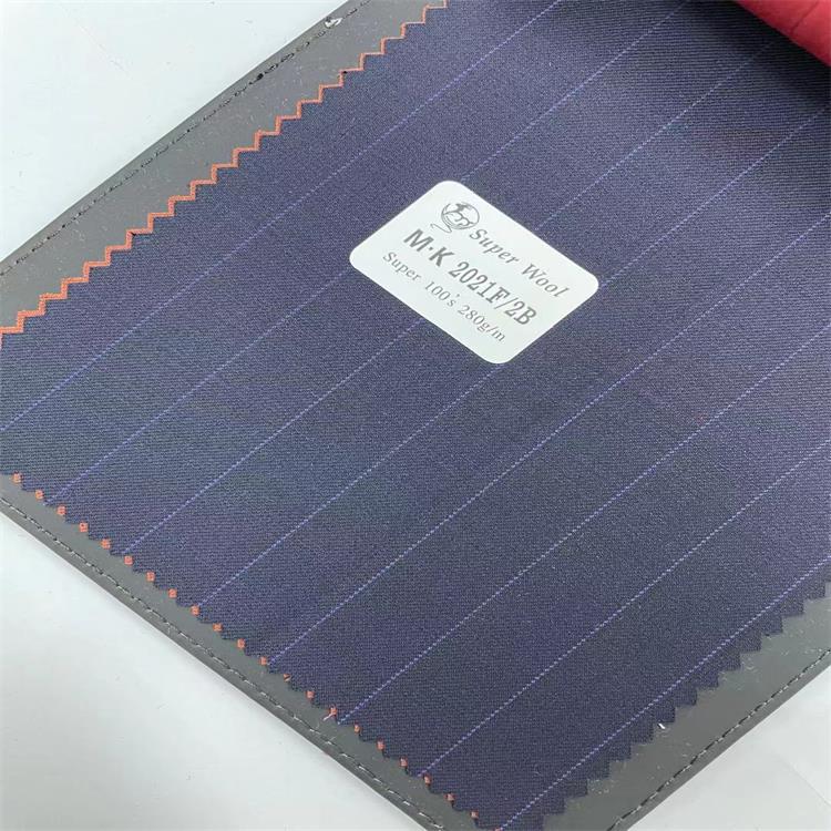 Spring and Summer New Products Worsted Wool Suit Fabric Men's and Women's Suit Wool Stripe Blend