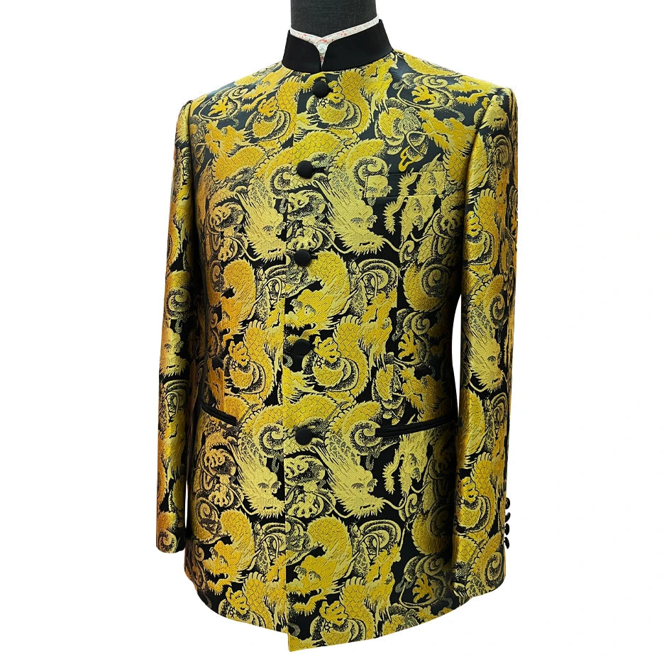 Standing Collar Chinese Suit Formal Dress Zhongshan Suit Suit Set Shenzhen Stephanie Apparel Ltd. Shenzhen Tailor Standing Collar Chinese Suit Formal Dress Zhongshan Suit Suit Set Shenzhen Stephanie Apparel Ltd. Shenzhen Tailor