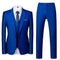 Suit Fashion Wedding Groom Set Single Breasted Men's Formal Slim Fit Adult Dress