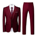 Suit Fashion Wedding Groom Set Single Breasted Men's Formal Slim Fit Adult Dress