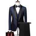 Fashionable and Elegant Men's Casual Business English Style Suit Three Piece Set