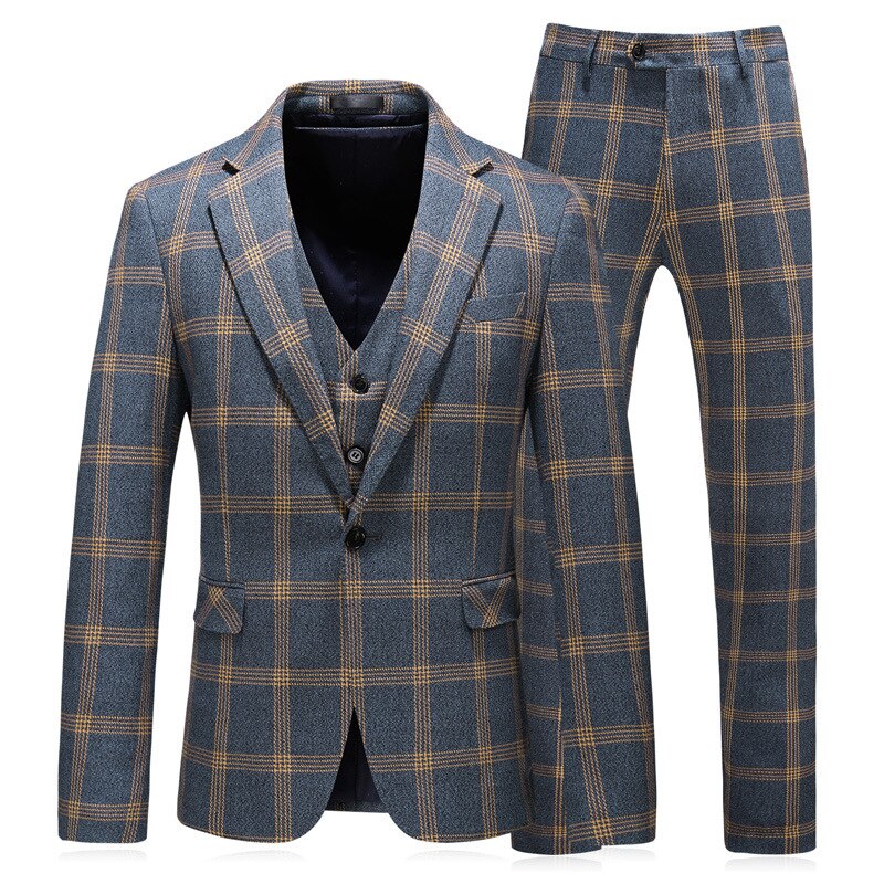 Suit Men's Business Casual Large Size Popular Slim Suit Three Piece Men's Suit