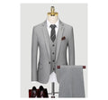 Suit Men's Three Piece Suit Korean Version Slim Fit Handsome Stripe Small Suit Groom's Wedding Dress Men's