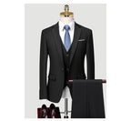 Suit Men's Wedding Dress Korean Version Slim Professional Formal Groomsman Dress Small Suit Three Piece Men's Suit