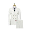 Suit Suit for Men's Business White Double Breasted Korean Version Slim Fitting Luxury Bridegroom's Wedding Men's Wear