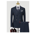 Suit Suit for Men's Business White Double Breasted Korean Version Slim Fitting Luxury Bridegroom's Wedding Men's Wear