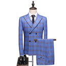 Suit Wholesale Autumn New Large Double Breasted Men's Suit 3-piece Se