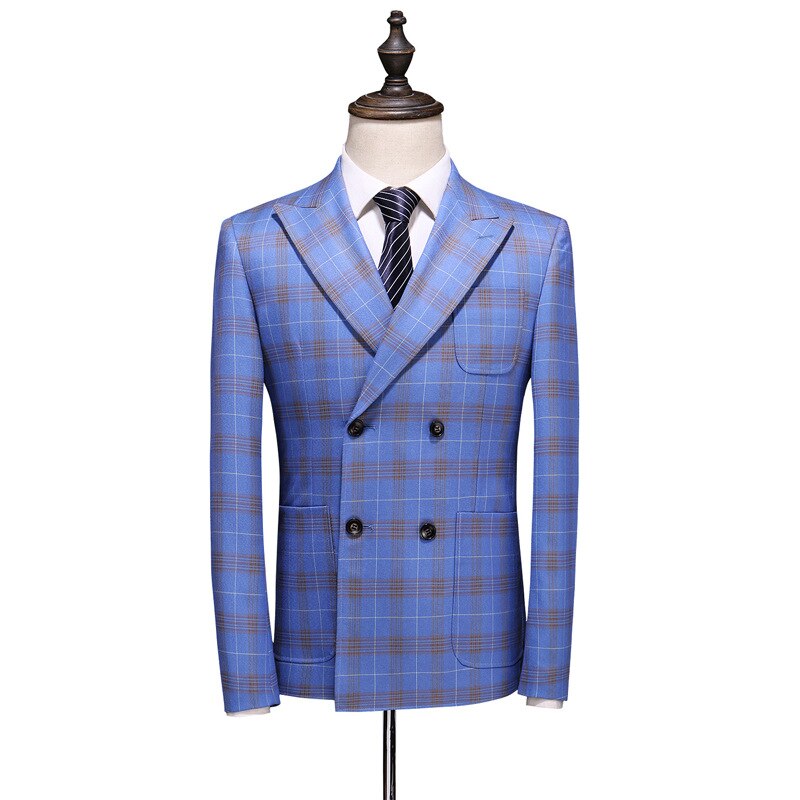 Suit Wholesale Autumn New Large Double Breasted Men's Suit 3-piece Se
