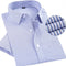 Summer Thin Short Sleeved White Shirt for Men's Business and Leisure Work Attire Collar Half Sleeved Shirt for Men