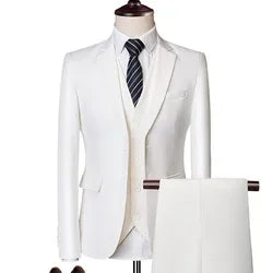 Tailor Make Men's 3 Piece Suit Formal Business Wedding Slim Fit Suit