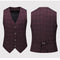 Tailor Make Slim Fit Suit Plaid British Business Men's 3 Piece Wedding Brides Man Formal Suit