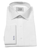 Tailor Shop Cotton Shirt Men's Four Seasons Long Sleeve Fashion Business White Stripe Printed Shirt