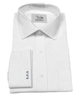 Tailor Shop Cotton Shirt Men's Four Seasons Long Sleeve Fashion Business White Stripe Printed Shirt