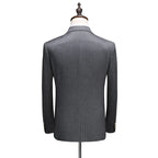 Tailor Shop Custom Grey Formal Slim Fitting Business Groom Wedding Suit