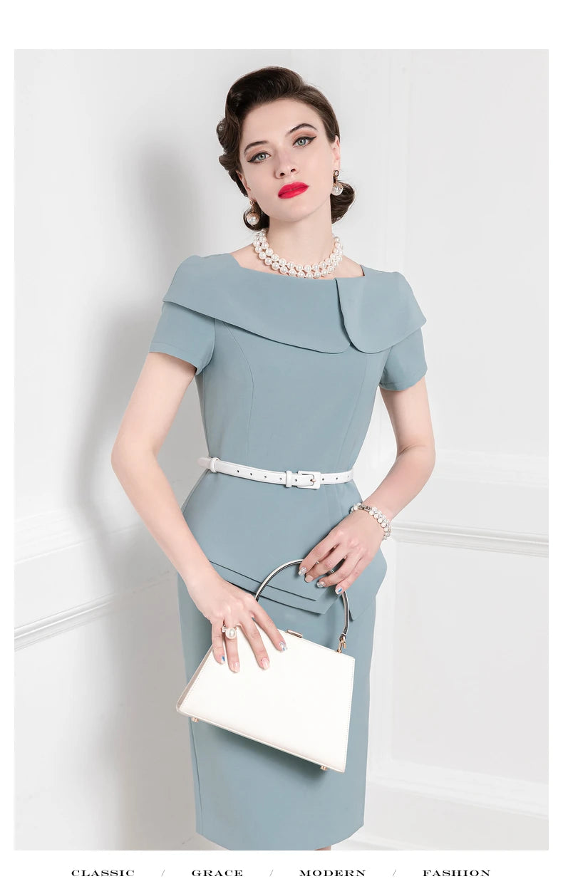 Tailor Shop Custom Made Outfit for Weddings Women Off Shoulder Sexy Party Blue Color Dress Mother of The Bride