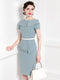 Tailor Shop Custom Made Outfit for Weddings Women Off Shoulder Sexy Party Blue Color Dress Mother of The Bride