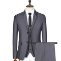 Tailor Shop Custom Men's Suit Slim Fitting Wedding Jacket Casual Business Suit Tuxedo Vest Formal Three Piece Set