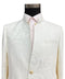 Tailor Shop Custom Single Breasted Printed Off White Gentleman Groom Wedding Suit