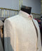 Tailor Shop Custom Single Breasted Printed Off White Gentleman Groom Wedding Suit