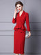 Tailor Shop Customized Dress Autumn Luxury Atmosphere Red Ruffle Edge Nail Diamond Formal Occasion Skirt