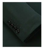 Tailor Shop Men's British Style Groom Wedding Suit Slim Fit Business Casual Custom Double-breasted Dark Green Suit