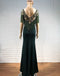 Tailor Shop Mother of Bride Dresses Emerald Green Beads Tassel Elegant Occasion Wear Black Formal Bling Evening Gowns