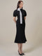 Tailor Shop Retro Slim and  classic black Winter tweed Light Luxury Top and fishtail Skirt Semi-Formal outfit