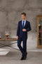 Tailor Shop Tailor Made High Quality Wool Cashmere Dark Blue Corporate Business Suit