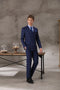 Tailor Shop Tailor-made Men's High Quality Wool Cashmere Blue Stripe Slim Business Three Suits