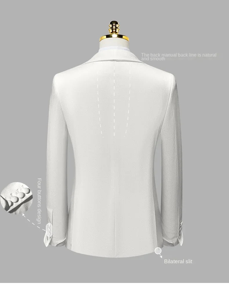 Tailor Shop White Tuxedo Man Suit  Wedding Suit for Men Groomsman Suit