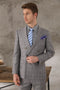 Tailor-made High Quality Worsted 150's Wool Green and Organ Check Suit Men Double Breast Reverse Collar Suit