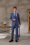 Tailor-made High-quality Wool Cashmere Business Casual Blue Suit Groom Wedding Dress Three-piece Suit