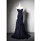 Tailor Made Mother of The Bride Dresses Evening Cocktail Prom Bridesmaid Celebrity-Inspired Navy Blue Weave Tulle Layers Dress