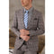 Tailor-made Red and Gray Striped Plaid Suit Suit Tailor-made High-quality Wool Cashmere
