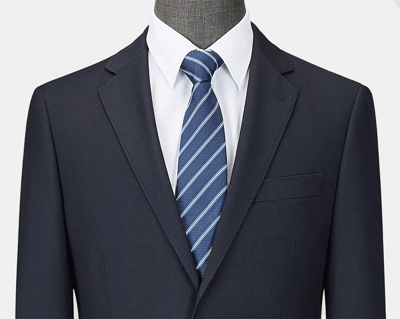 Tailored Fashion Slim Fit Men's Navy Business Professional Suit By Tailor Shop