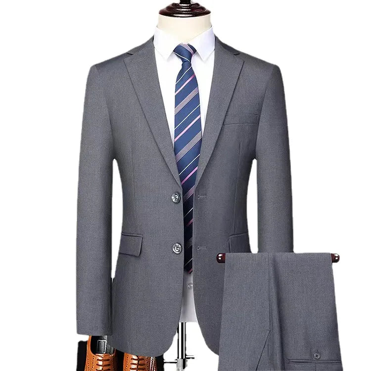 Tailored Two-piece Slim Fitting Business Men's Set Classic High-quality Wedding Dress